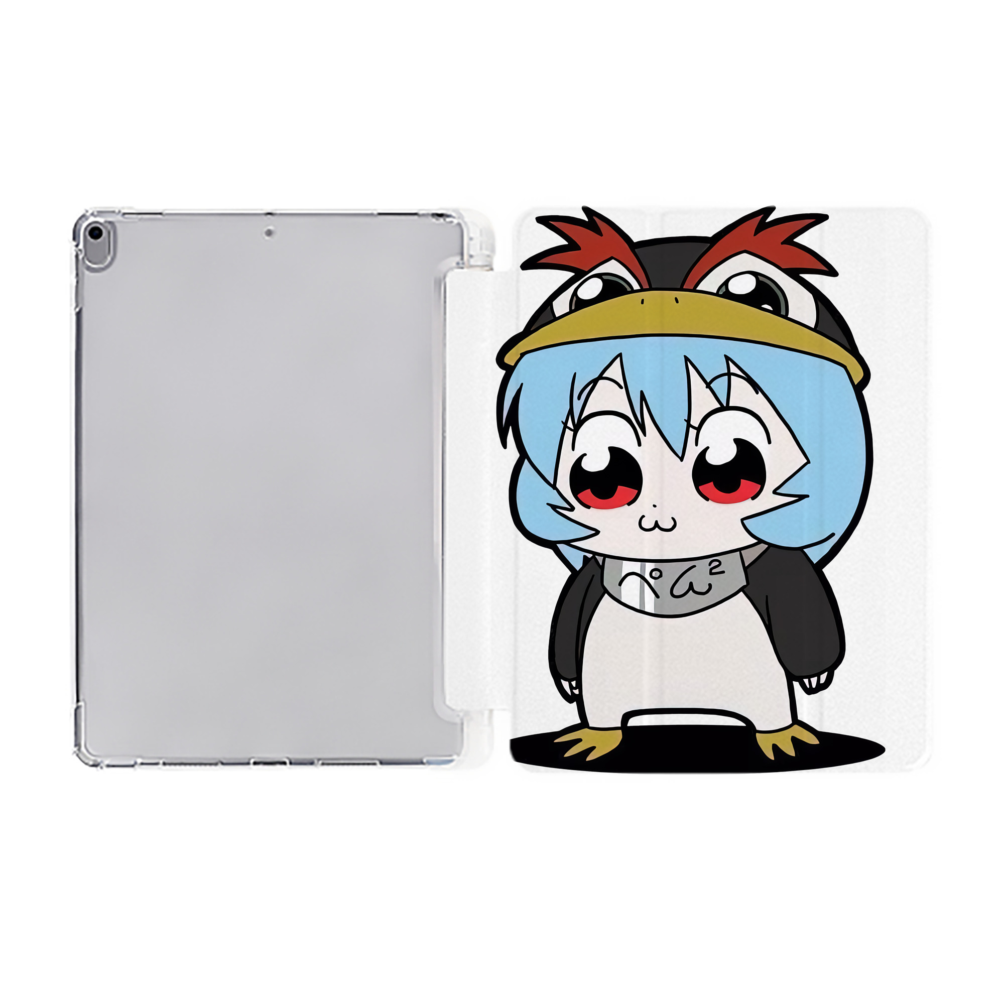 （画像用） EVA 新世紀エヴァンゲリオン IPad ケース ペン収納付き 三つ折りスタンド PUレザー×シリコン 対応機種9.5/10.5/10.9インチ